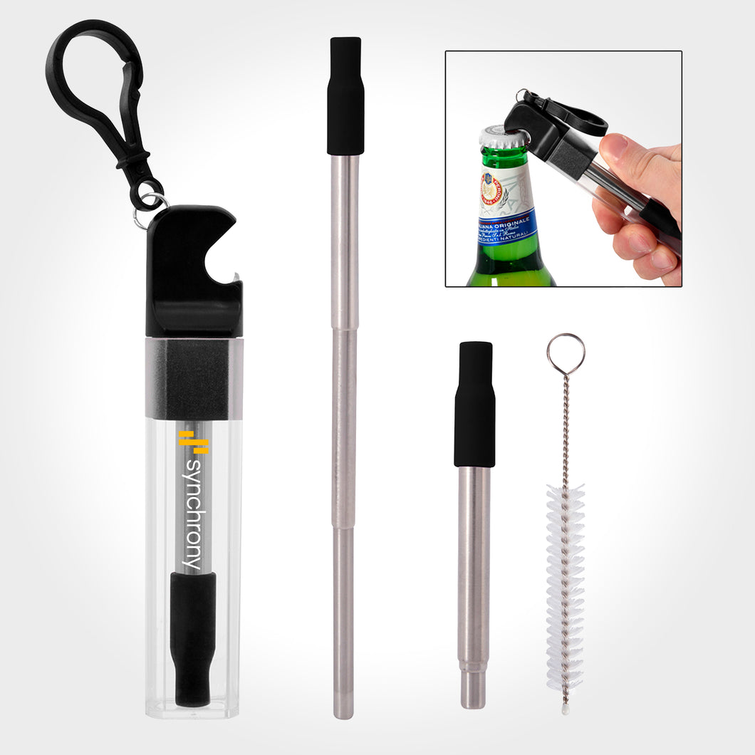 Straw Kit with Bottle Opener