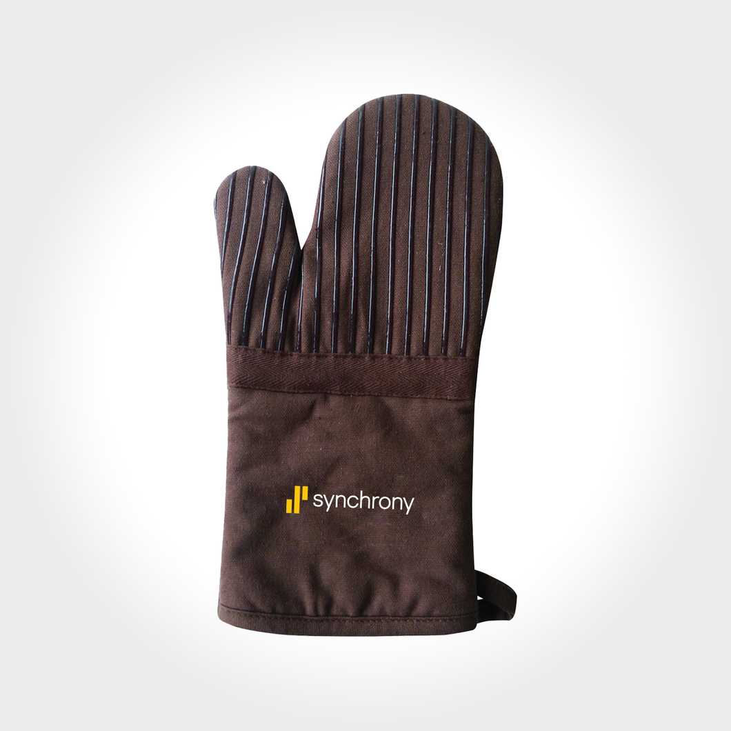 Oven Mitt with Silicone Strips